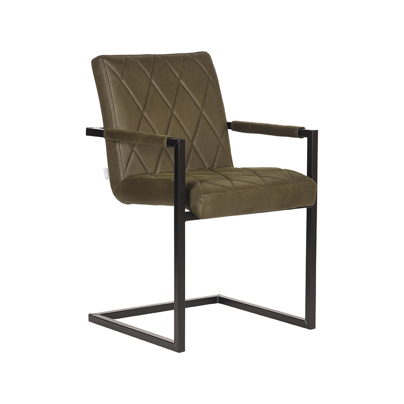 Eetkamerstoel Denmark - Army green - Microfiber Eetkamerstoel Denmark - Army green - Microfiber