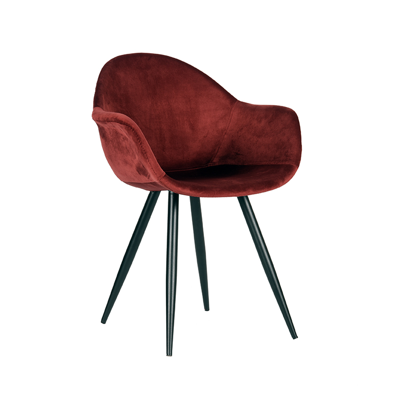 Eetkamerstoel Forli - Rood - Fluweel Eetkamerstoel Forli - Rood - Fluweel