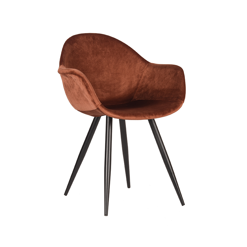 Eetkamerstoel Forli - Rust - Fluweel Eetkamerstoel Forli - Rust - Fluweel