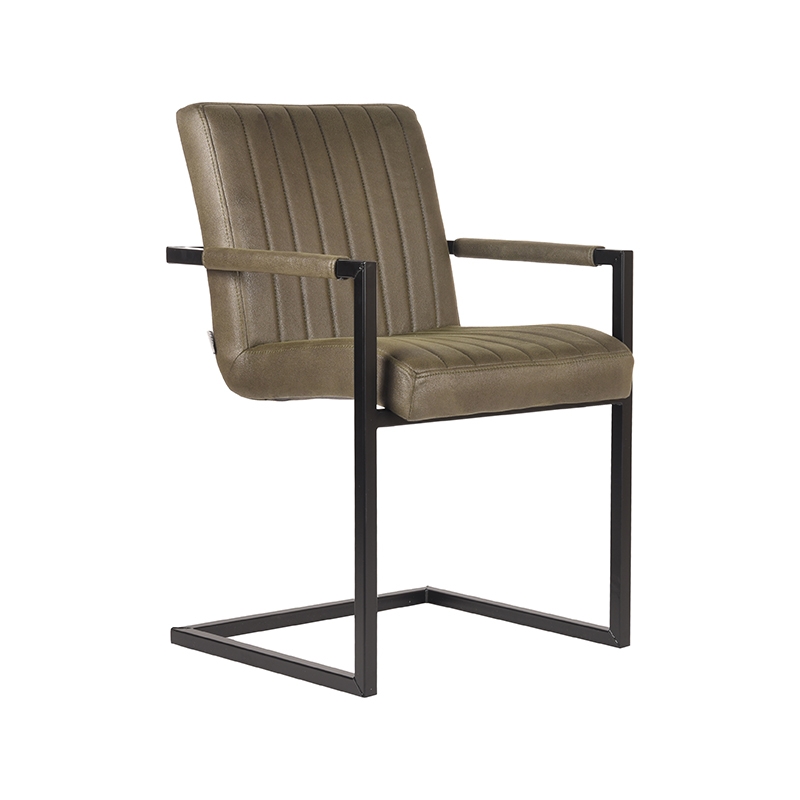Eetkamerstoel Milo - Army green - Microfiber Eetkamerstoel Milo - Army green - Microfiber