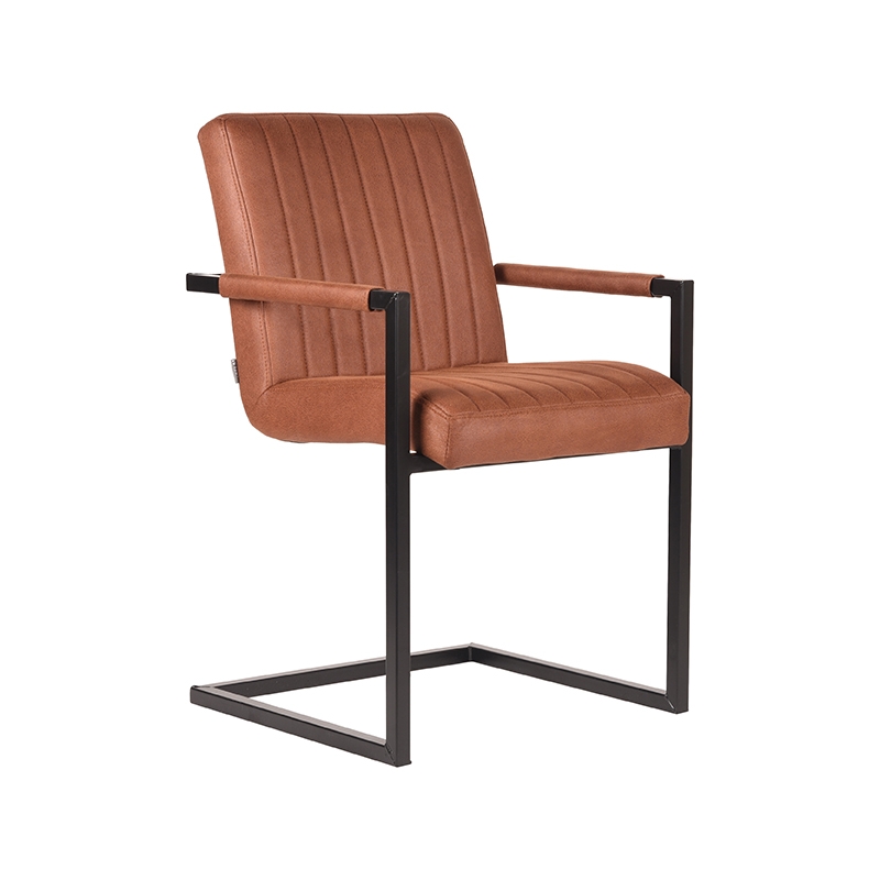 Eetkamerstoel Milo - Cognac - Microfiber Eetkamerstoel Milo - Cognac - Microfiber