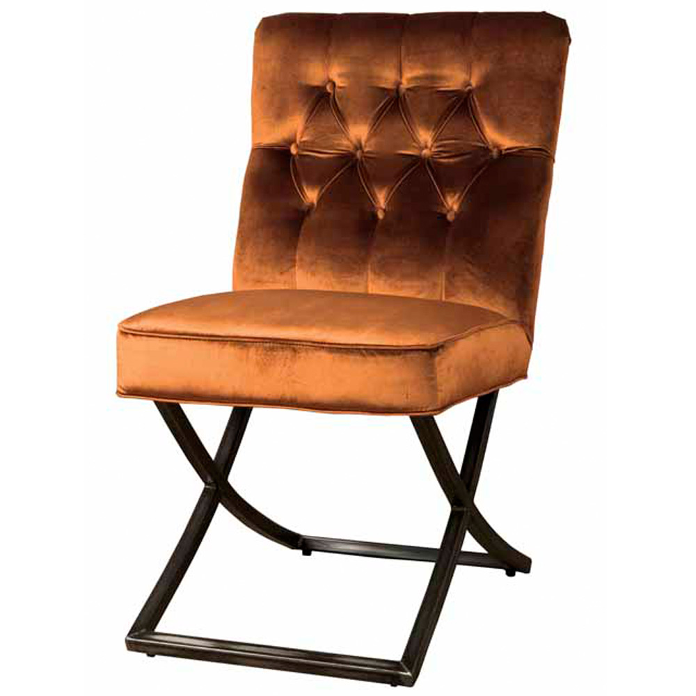 Eetstoel Bolton - velours oranje Eetstoel Bolton - velours oranje