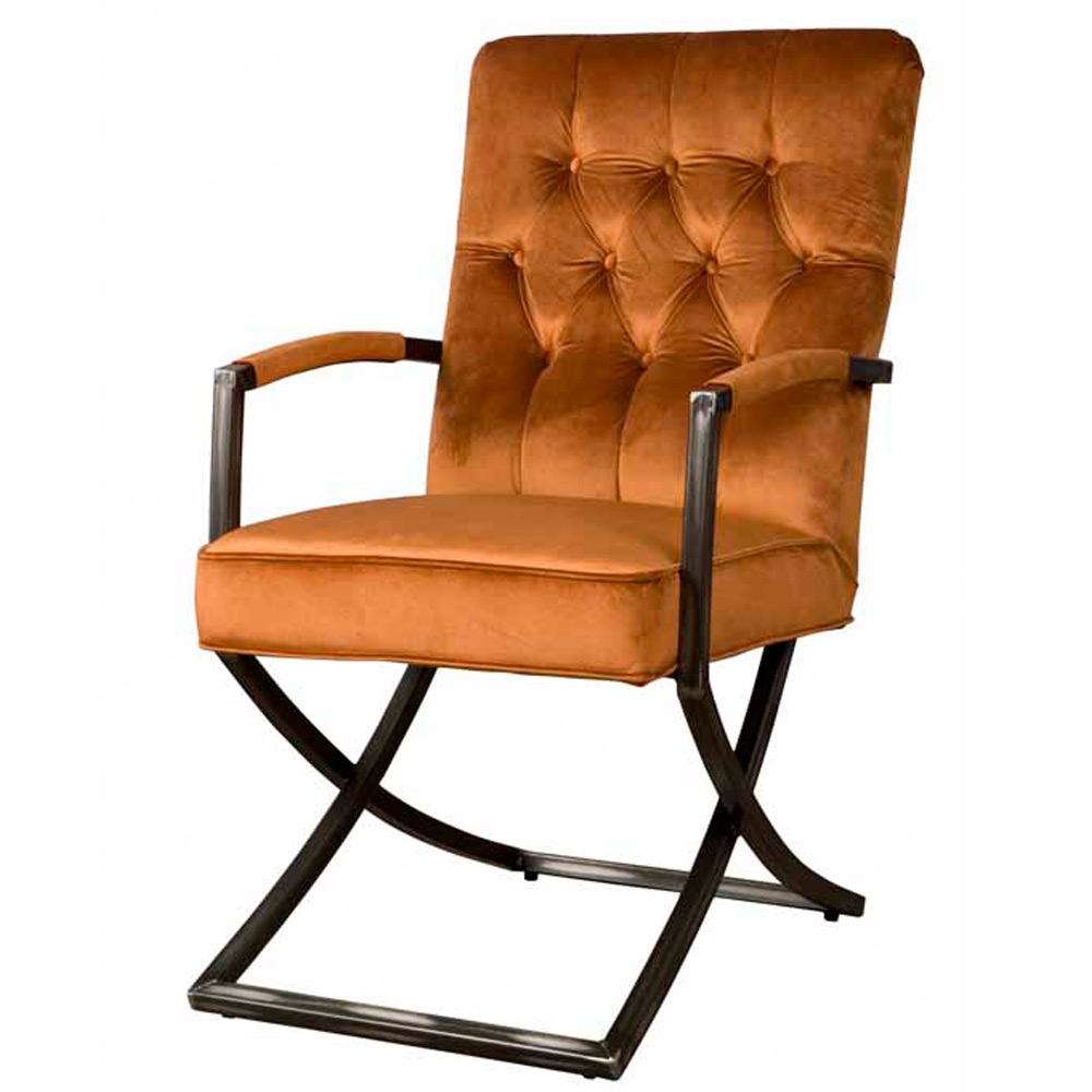 Eetstoel Luton - velours oranje Eetstoel Luton - velours oranje
