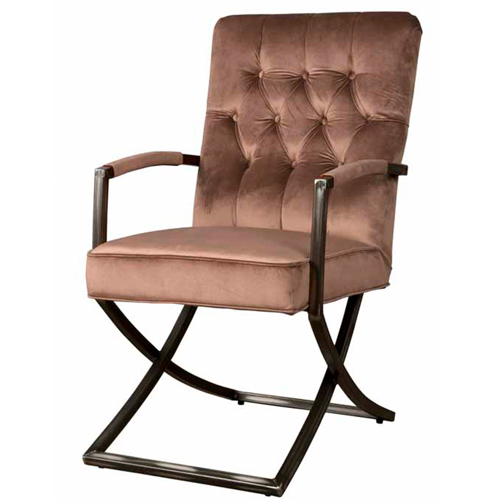 Eetstoel Luton - velours oud rose Eetstoel Luton - velours oud rose