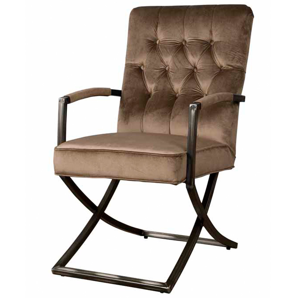 Eetstoel Luton - velours taupe Eetstoel Luton - velours taupe