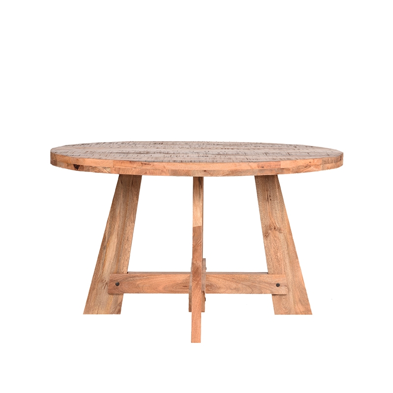 Eetkamertafel Friends - Rough - Mangohout - Rond - 130 cm Eetkamertafel Friends - Rough - Mangohout - Rond - 130 cm