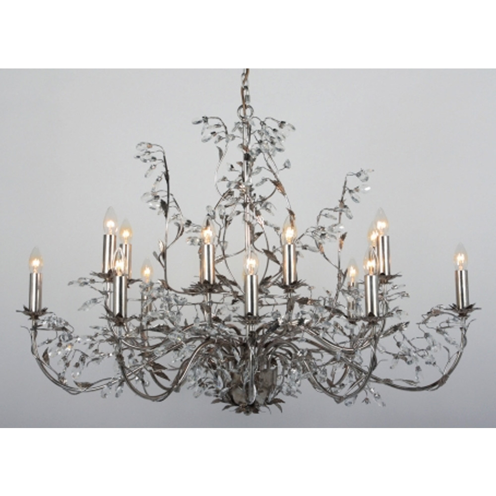 Elegance Ovaal Bladzilver 16 lichts