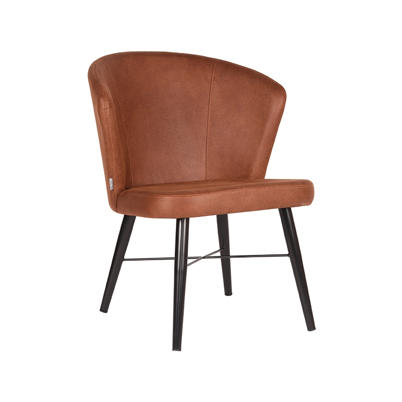 Fauteuil Wave - Cognac - Microfiber Fauteuil Wave - Cognac - Microfiber