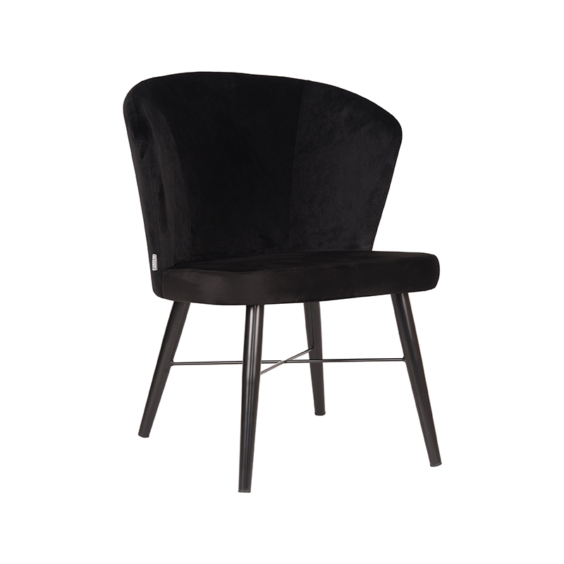 Fauteuil Wave - Zwart - Fluweel Fauteuil Wave - Zwart - Fluweel