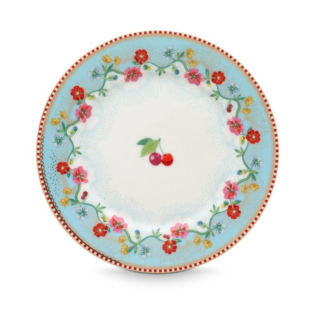 Gebaksbord 17 cm Cherry blue Gebaksbord 17 cm Cherry blue