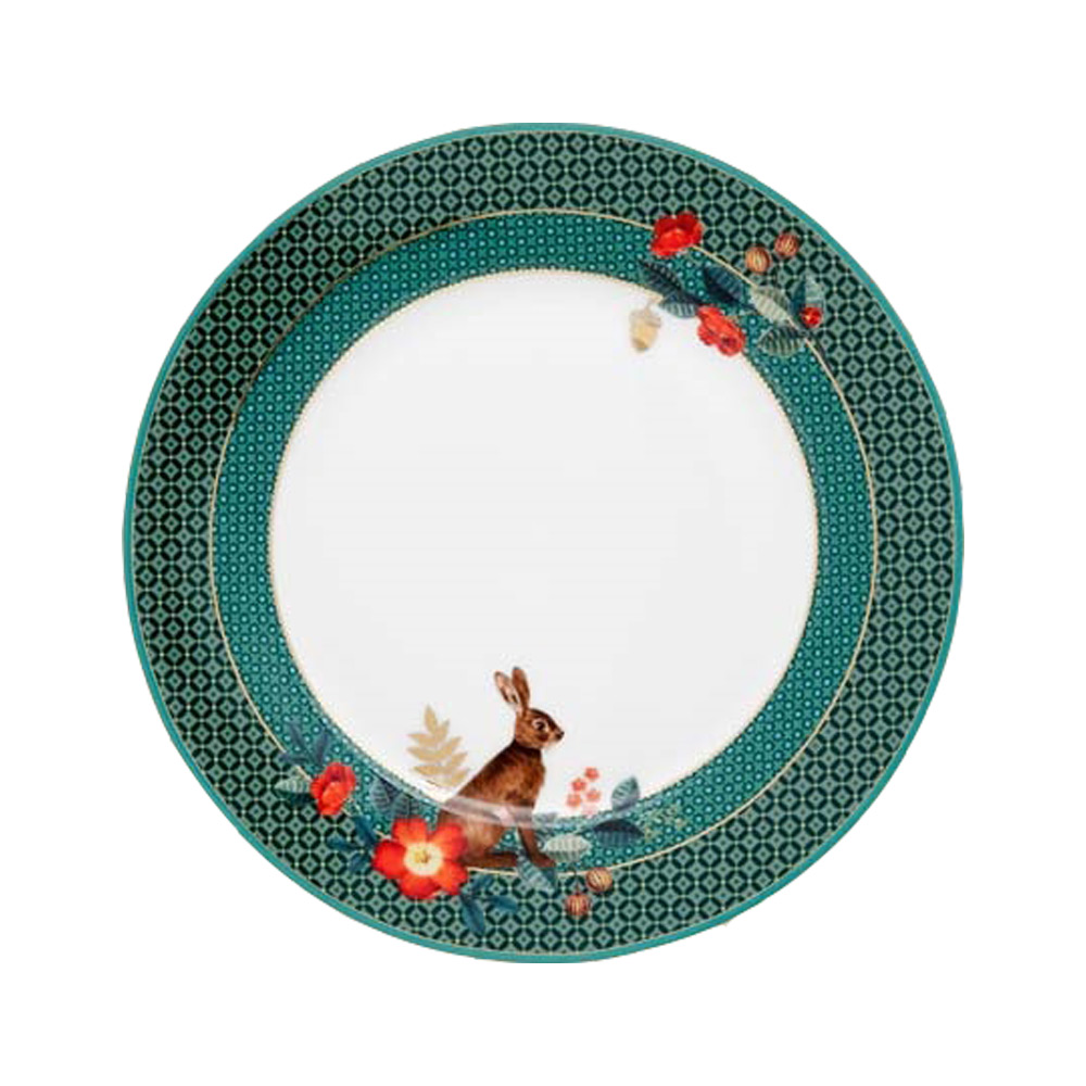 Plate Winterwonderland Rabbit Green 21 cm Plate Winterwonderland Rabbit Green 21 cm