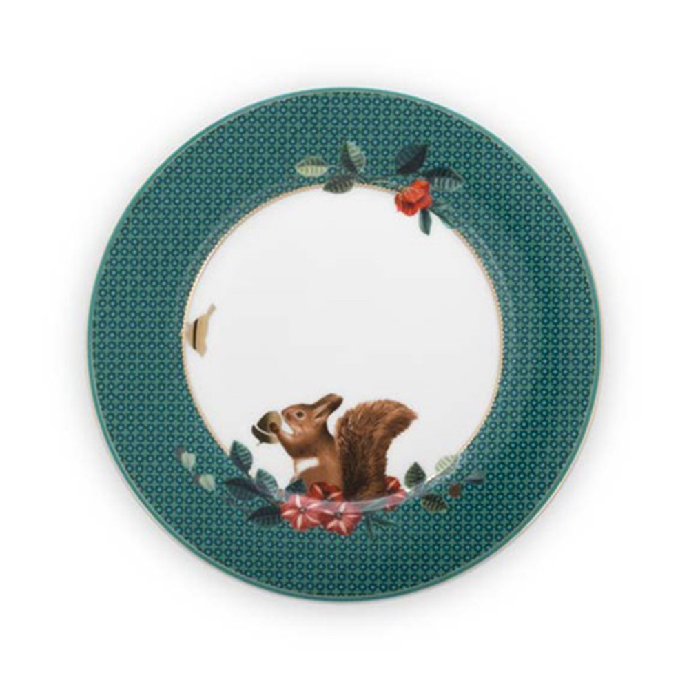 PiP Studio Gebaksbordje Winterwonderland Squirrel Green 17 cm