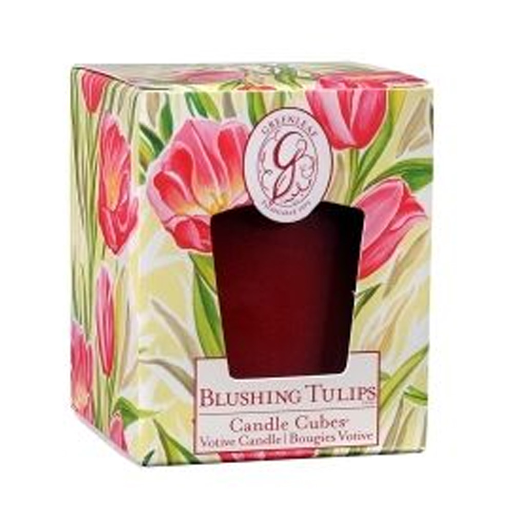 Geurkaarsje Blushing Tulips