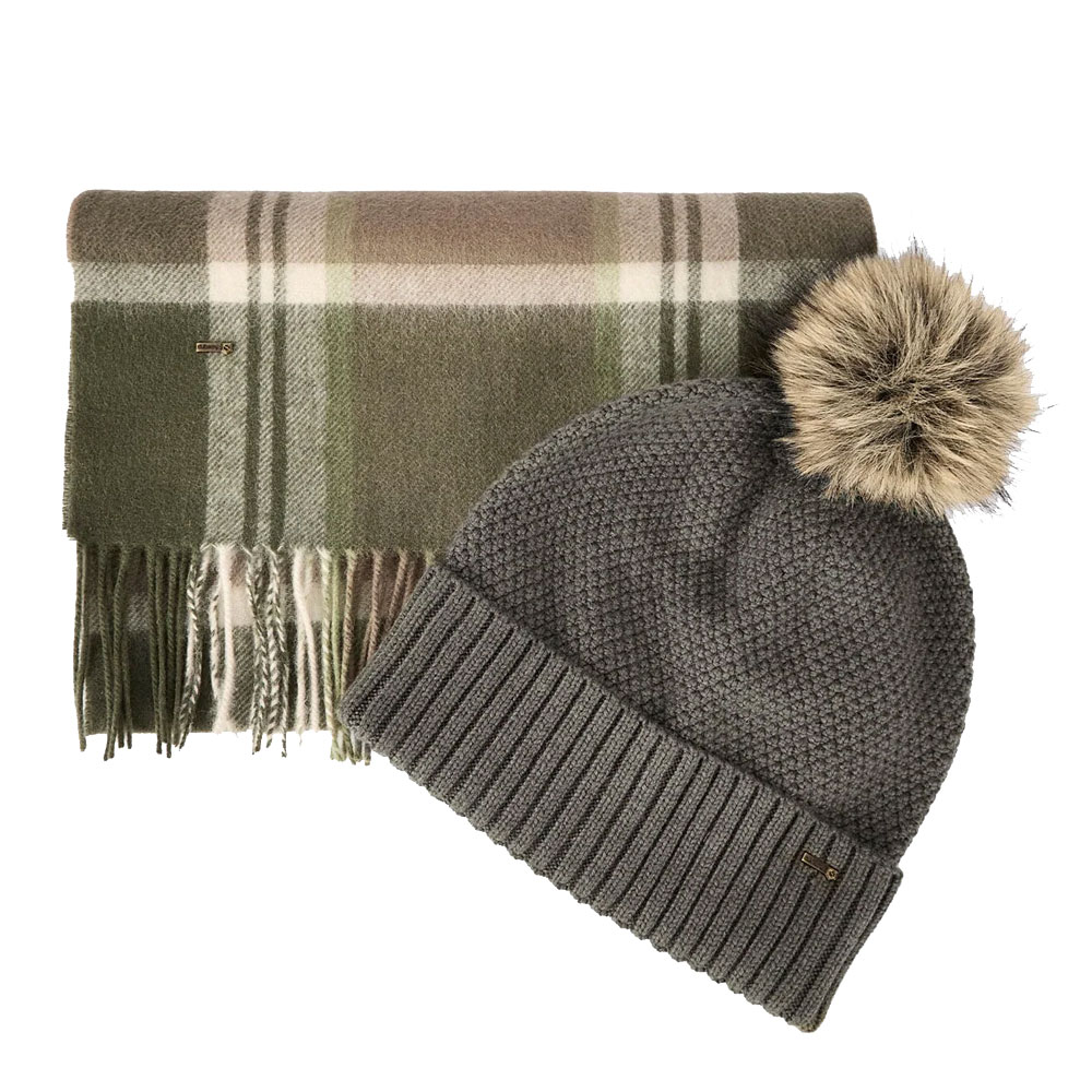 Giftset Muts & Sjaal Newbawn Dusky Green