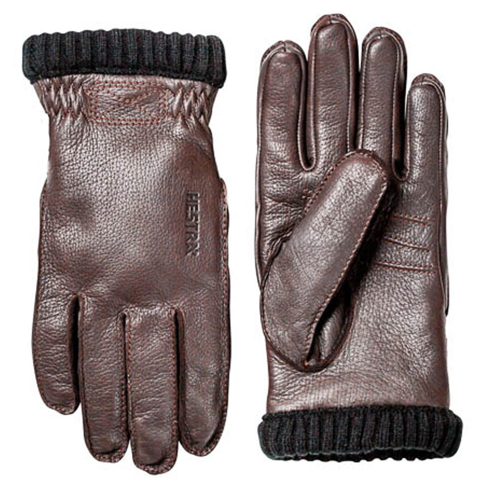 Handschoen Deerskin Primaloft Rib dk bruin