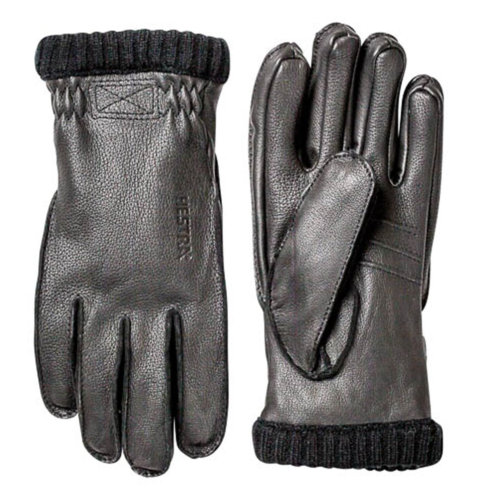 Handschoen Deerskin Primaloft Rib zwart