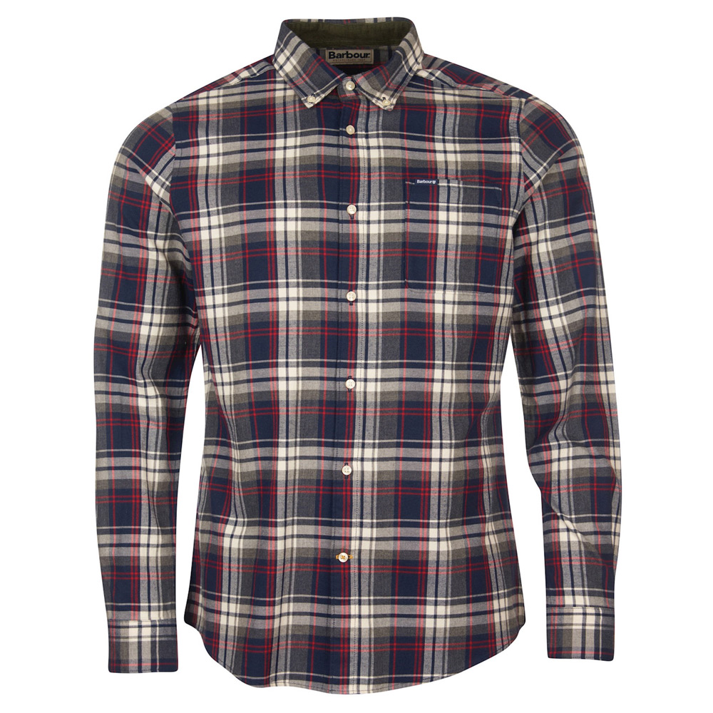 Barbour Heren blouse Crossfell tailored navy