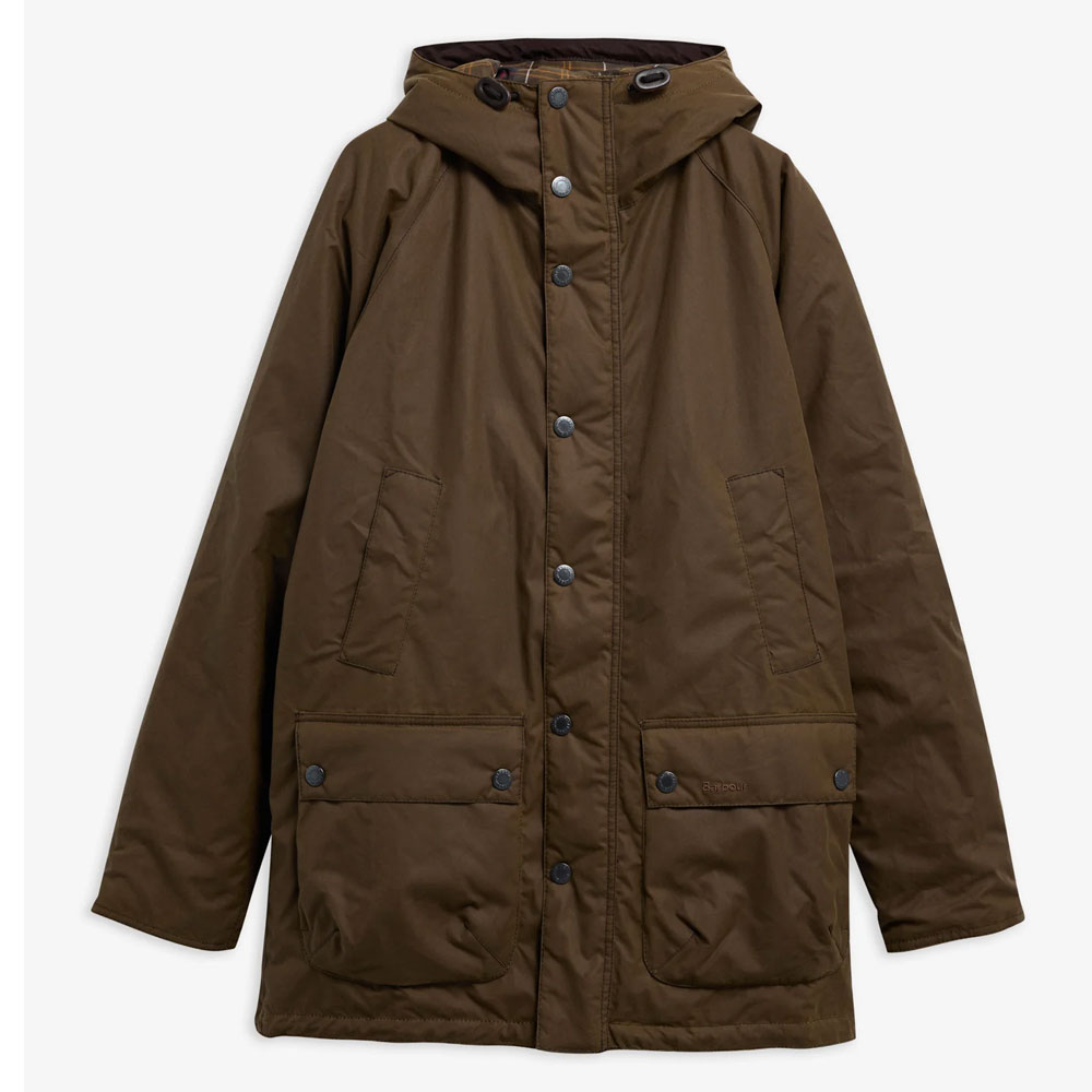Heren Waxjas Bedale Parka Brown