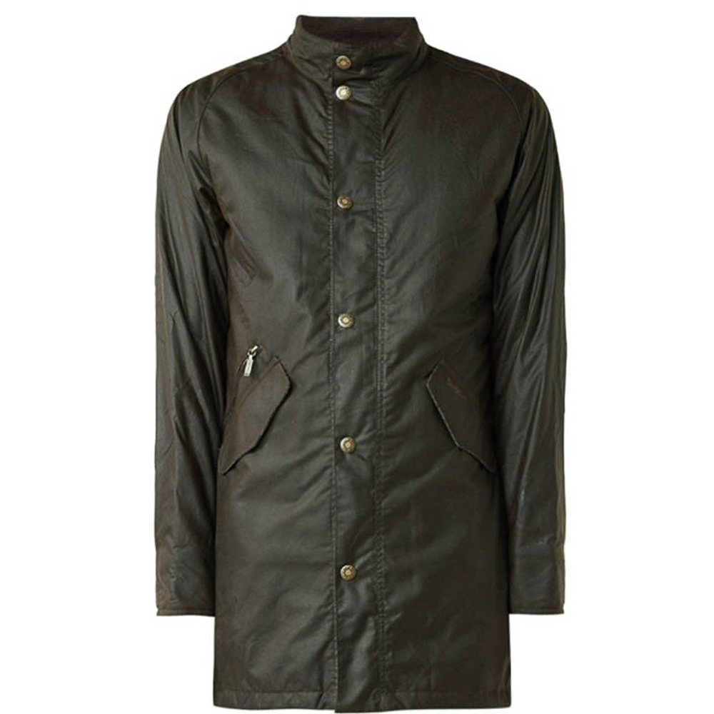 Heren waxjas Hall Jacket Olive Heren waxjas Hall Jacket Olive