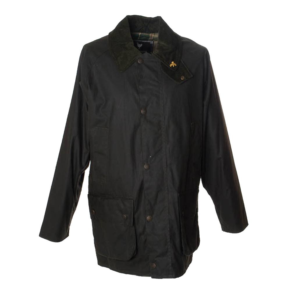 Heren waxjas Heathland in wax olive