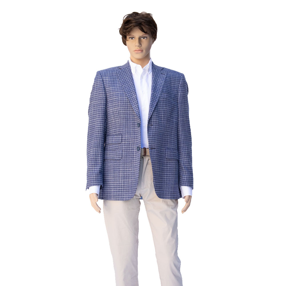 Herencolbert blauw ruit maat 56-62
