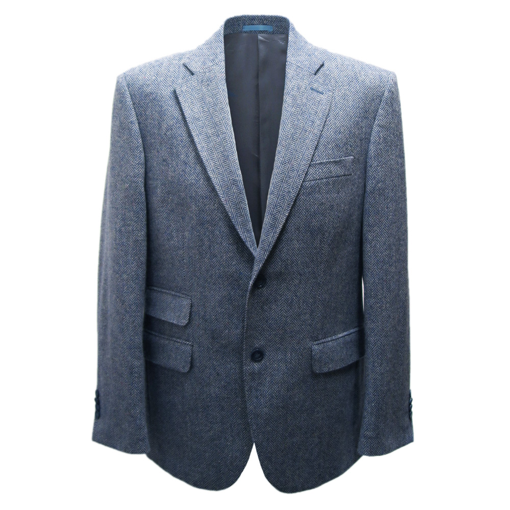 Bostonian Herencolbert visgraat blauw mt 48 - 54