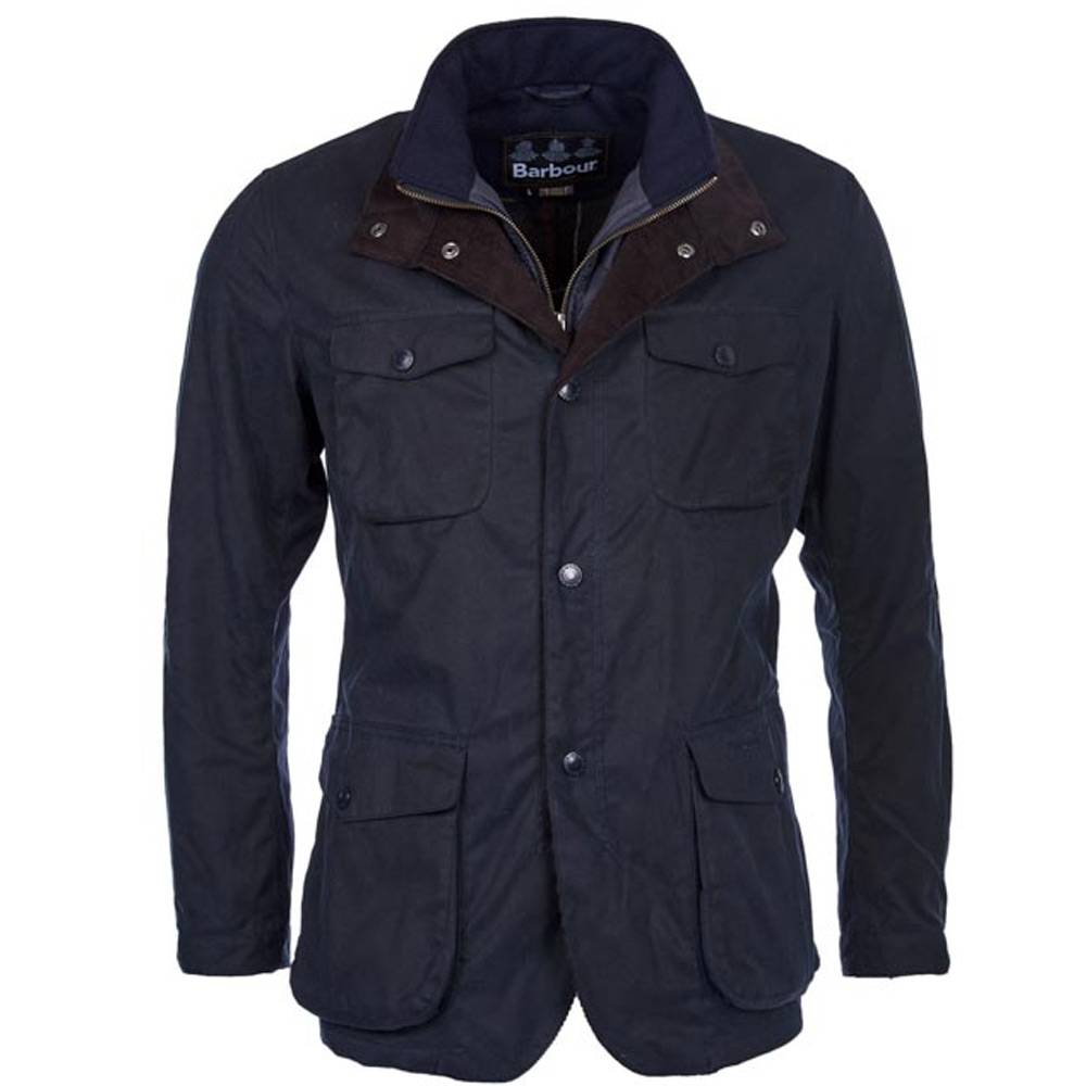 Barbour Herenjas Ogston Wax Jacket Navy barbour kopen in de aanbieding