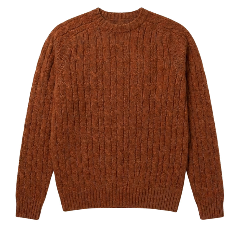 Herentrui All over cable crew Neck Whisky