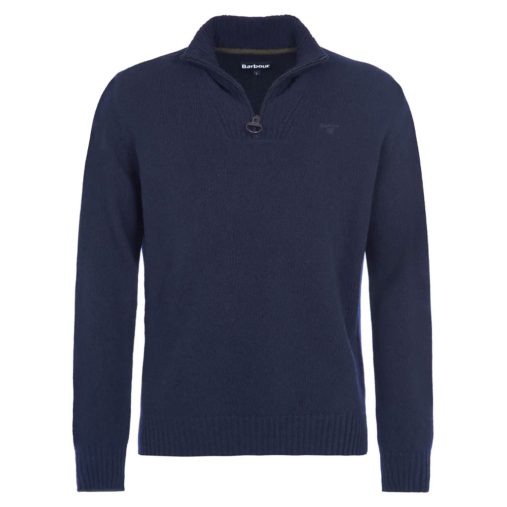 Herentrui Essential lambswool half zip navy afbeelding