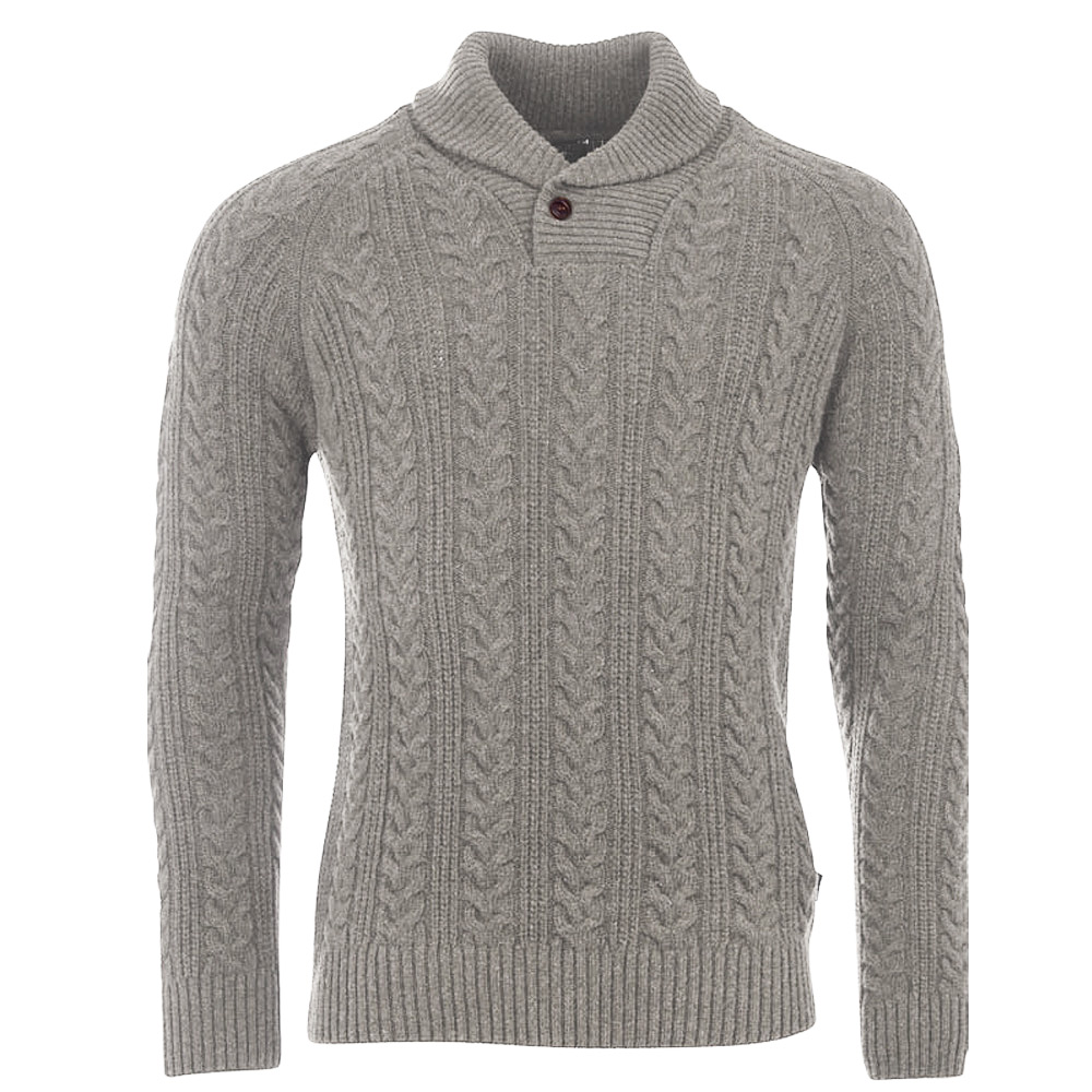 Herentrui Galloway Cable Shawl Fog Herentrui Galloway Cable Shawl Fog