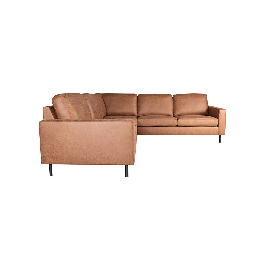 Hoekbank Genua - Cognac - Microfiber - 2-Zits + Hoek + 2-Zits Hoekbank Genua - Cognac - Microfiber - 2-Zits + Hoek + 2-Zits