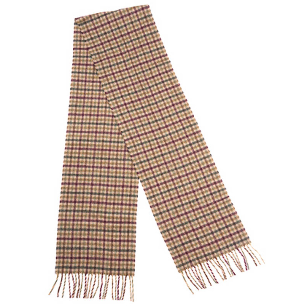 Barbour Sjaal Houghton Check Olive/Merlot