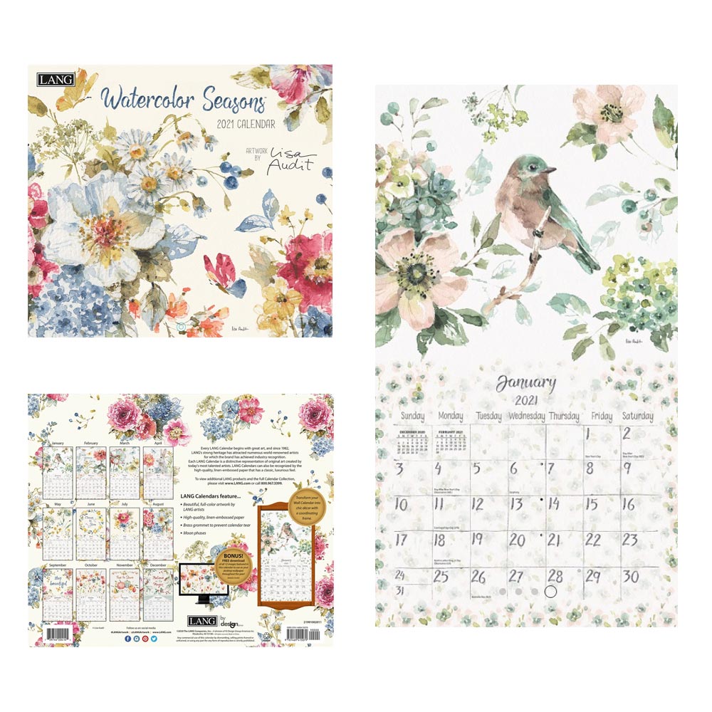 LANG Kalender Watercolor Seasons