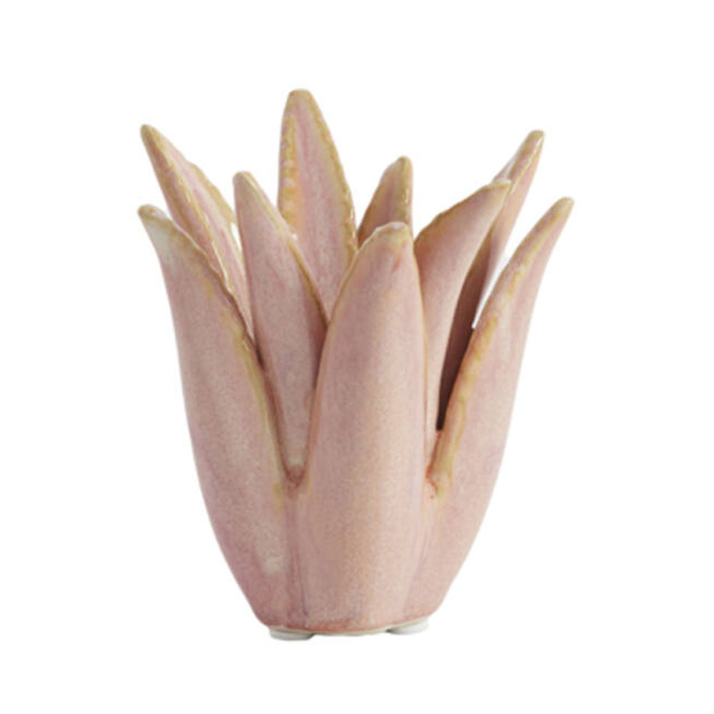 Kandelaar Cactus keramiek koraal S