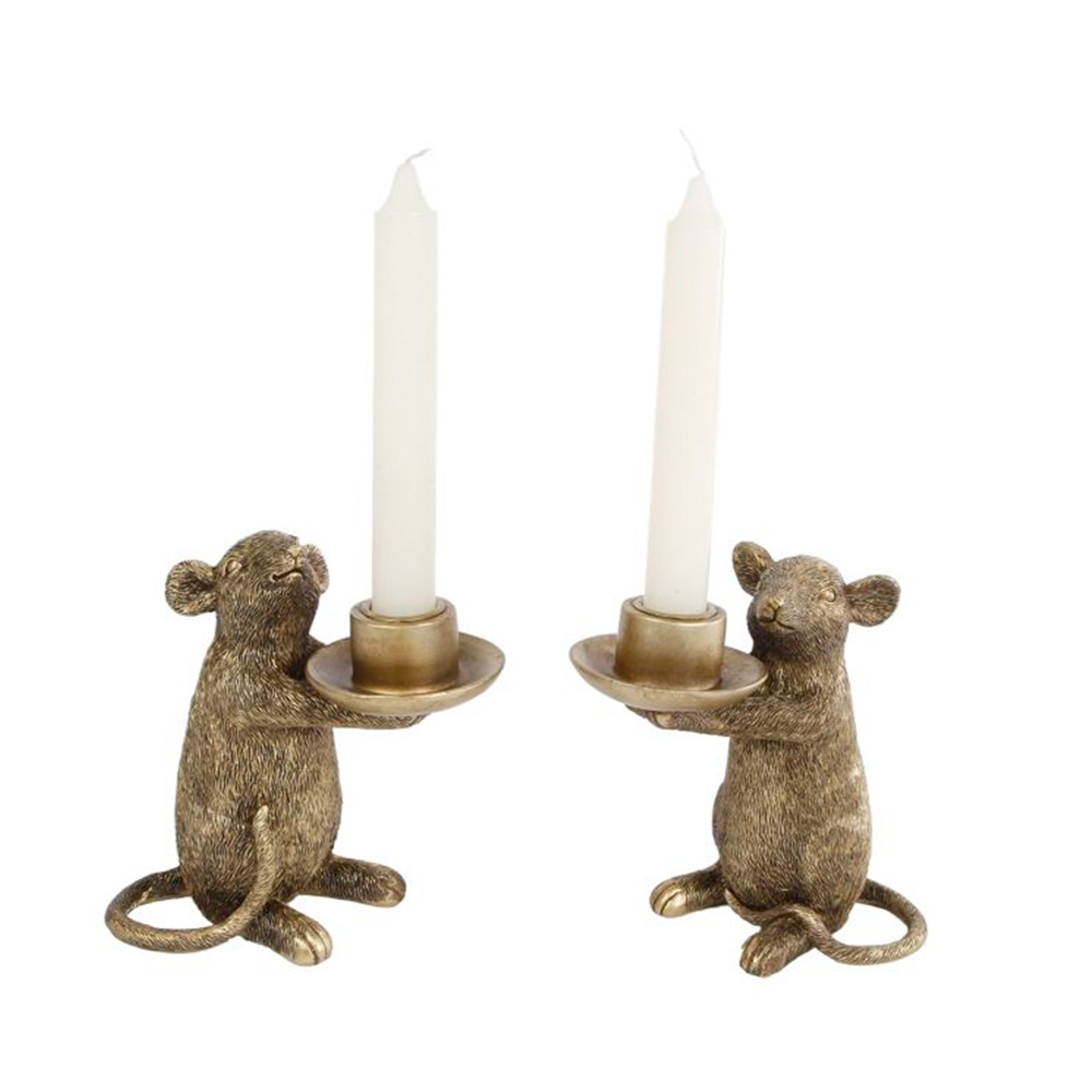 Kandelaar mouse goud Kandelaar mouse goud
