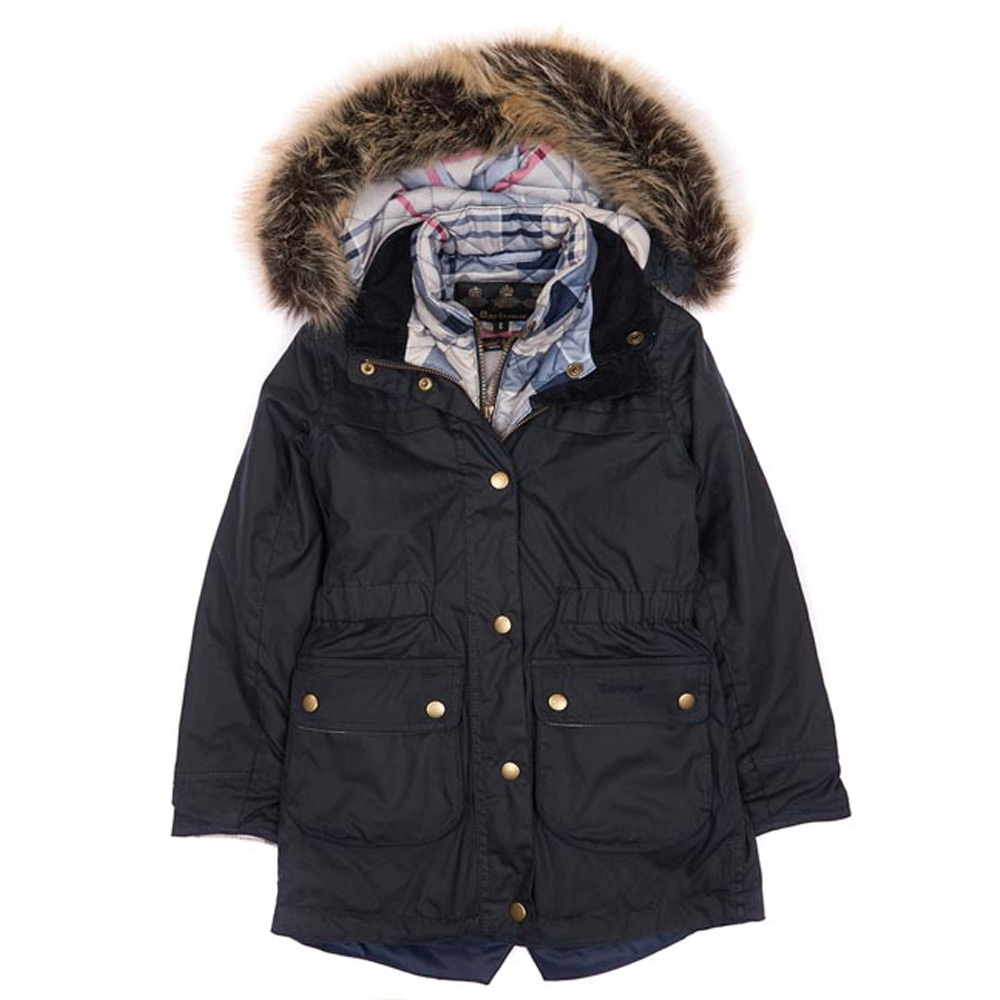 Kids Girls Dartford Wax Navy Kids Girls Dartford Wax Navy