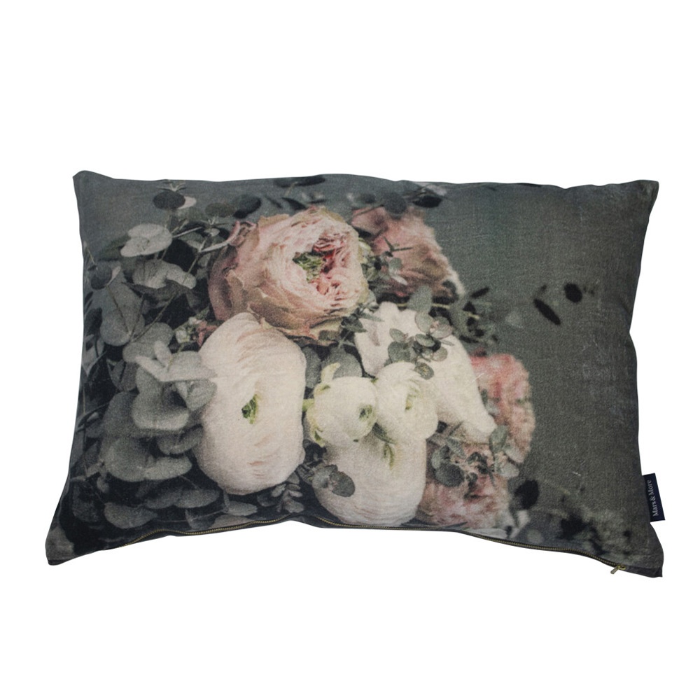 Kussen Fluweel Bloemen 8