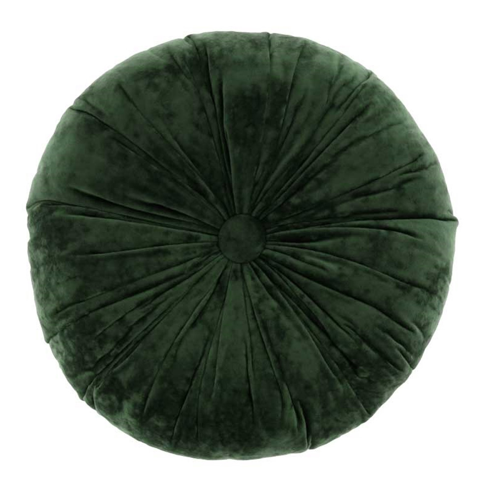 Kussen Tatum donker groen Rond Kussen Tatum donker groen Rond