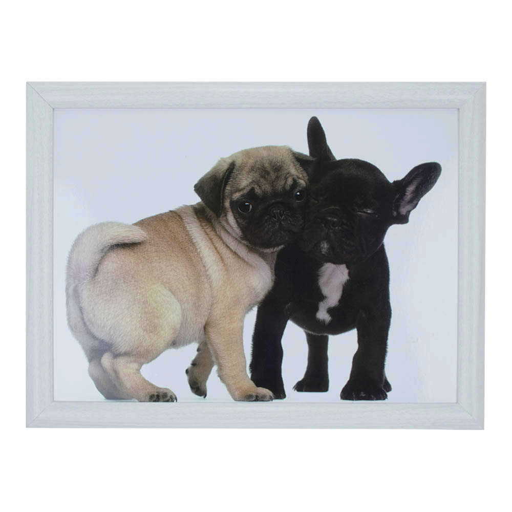 Laptray Mopshond en Franse bulldog