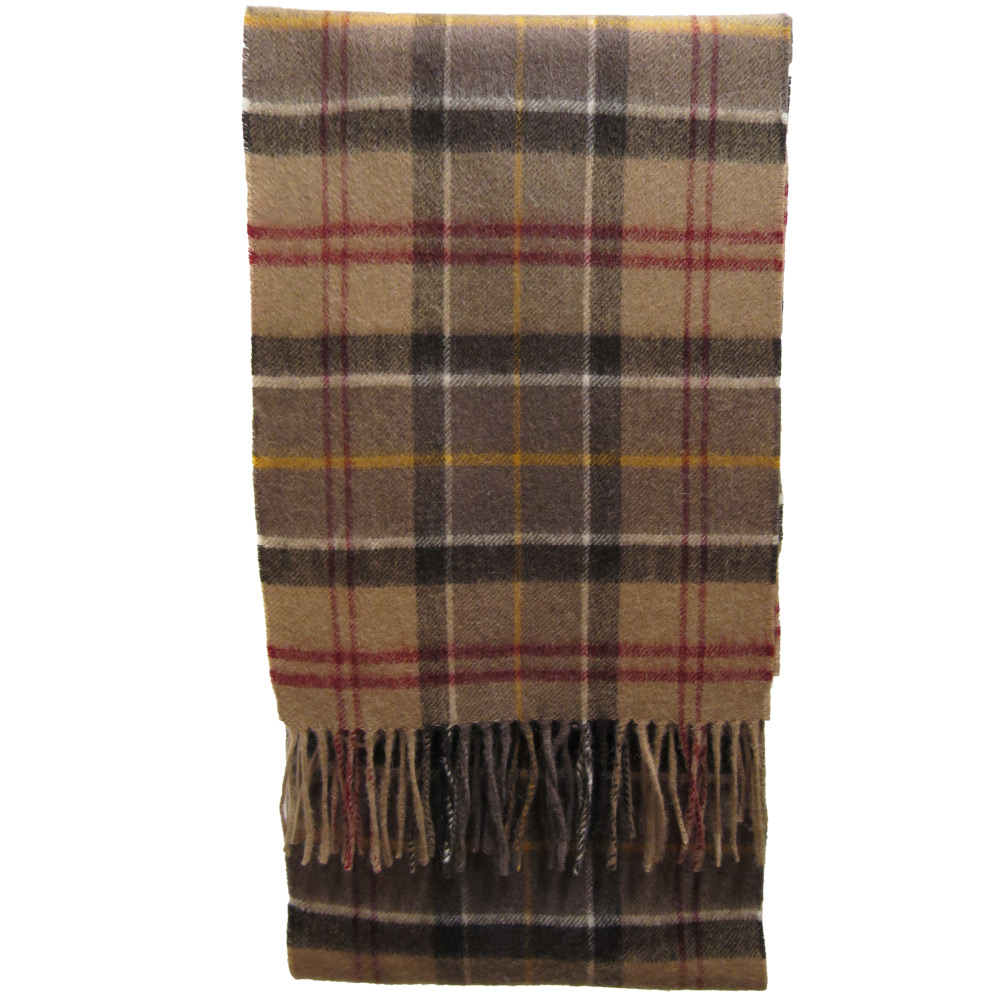 Merino Cashmere Tartan Scarf muted