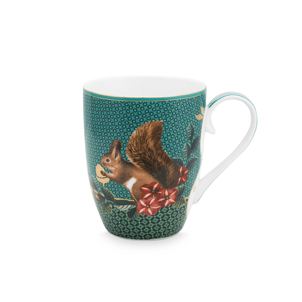 PiP Studio Mok L Winter Wonderland Squirrel Green 350ml
