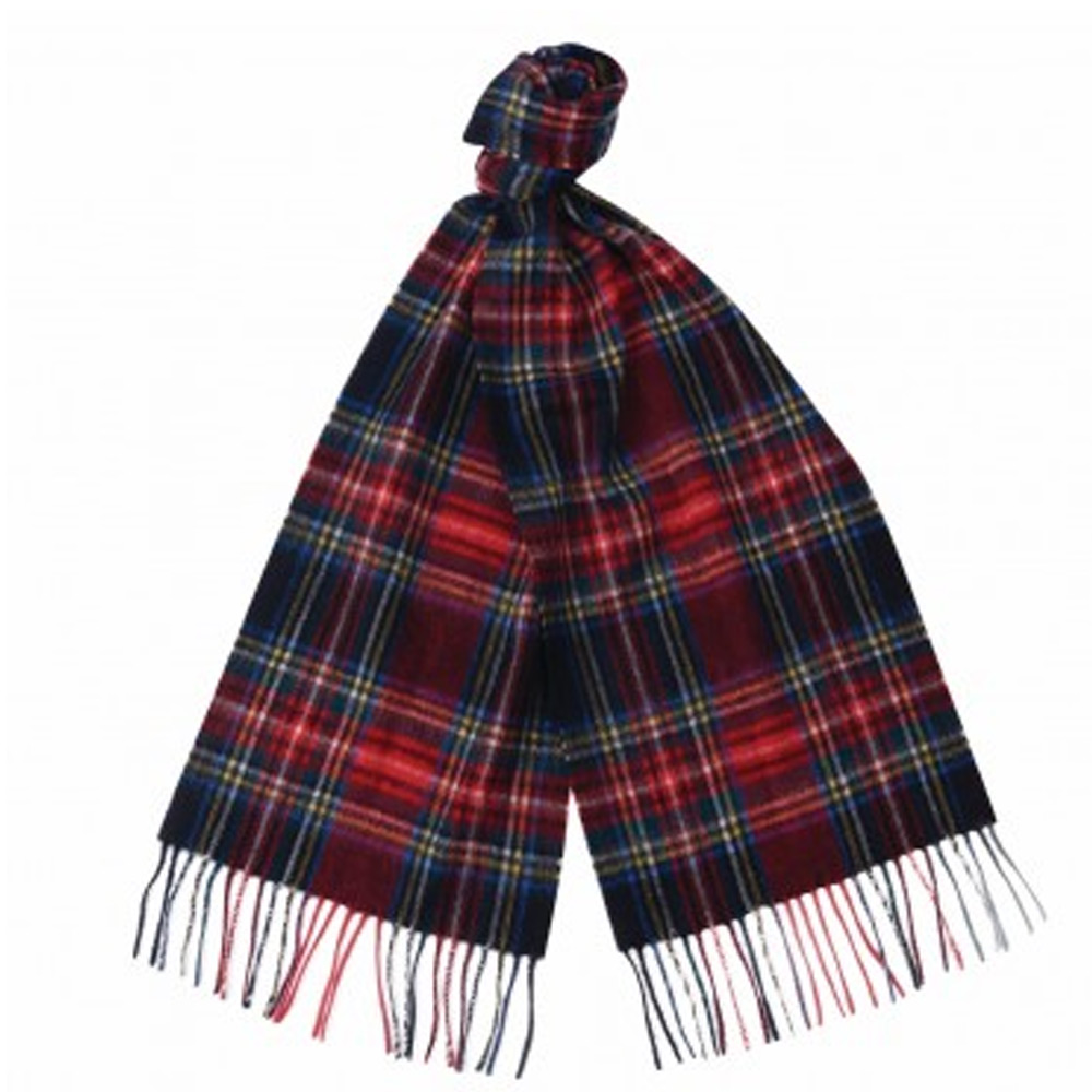 New Check Tartan Scarf Black Steward New Check Tartan Scarf Black Steward