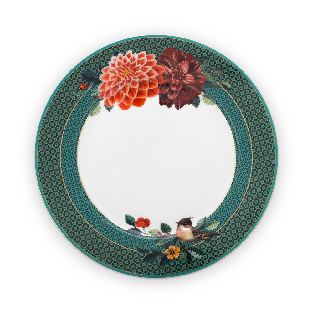 PiP Studio Ontbijtbord Winter Wonderland Big Flower Green