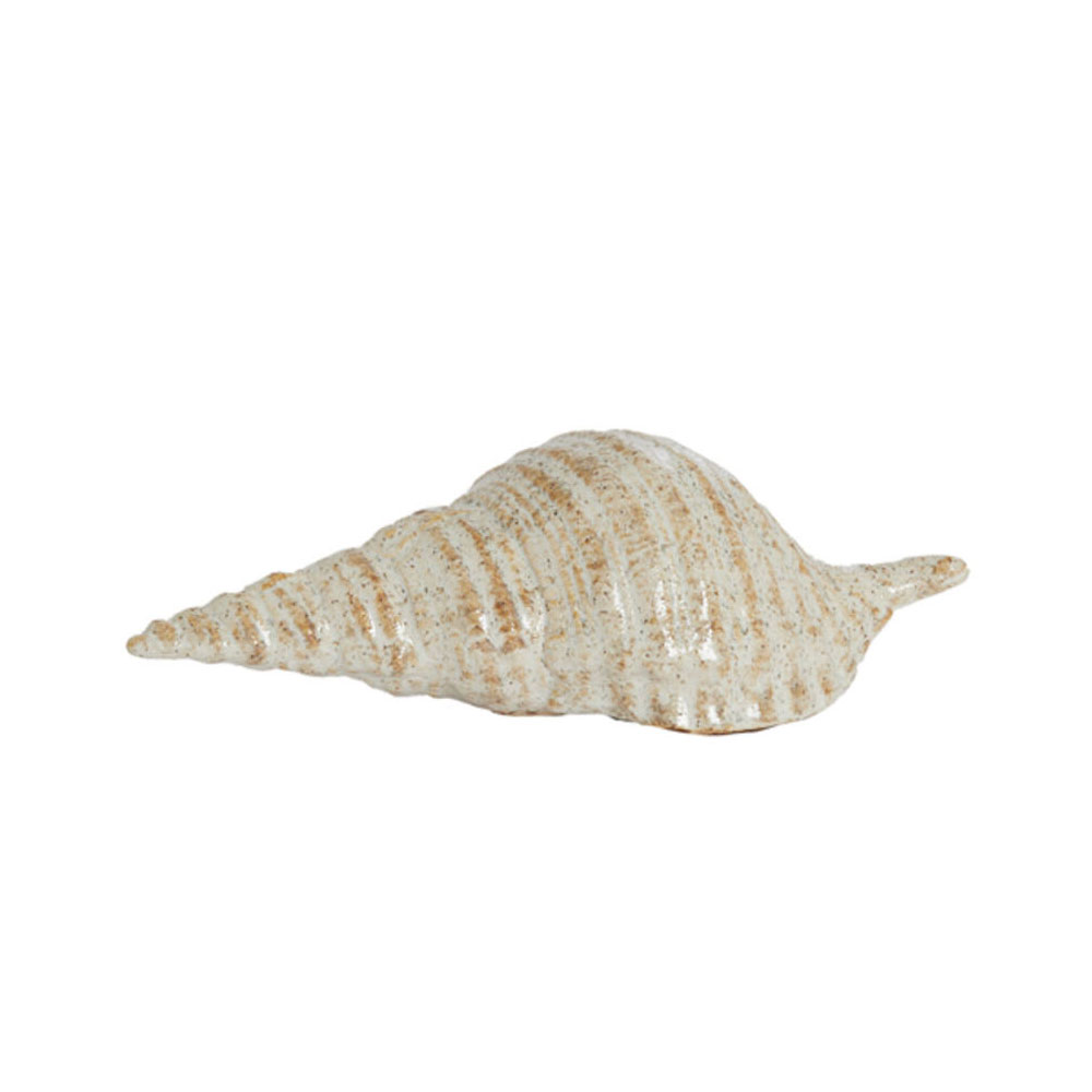 Ornament Shell Keramiek Creme zand