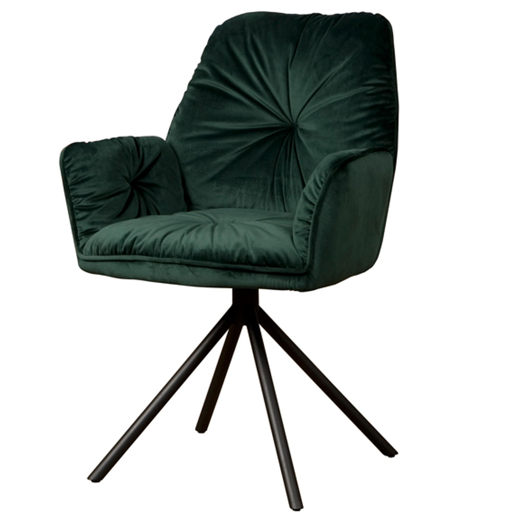 Palma armstoel in stof Bluvel Green