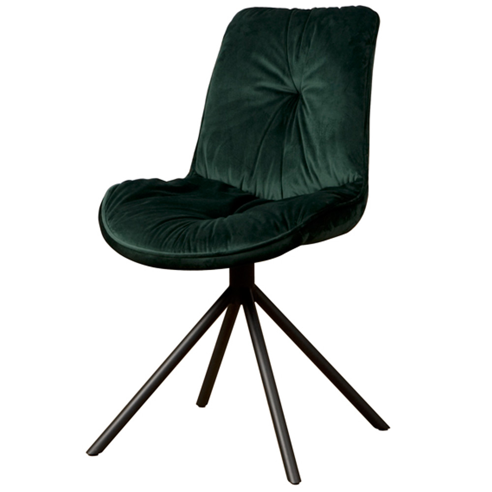 Palma eetstoel in stof Bluvel Green