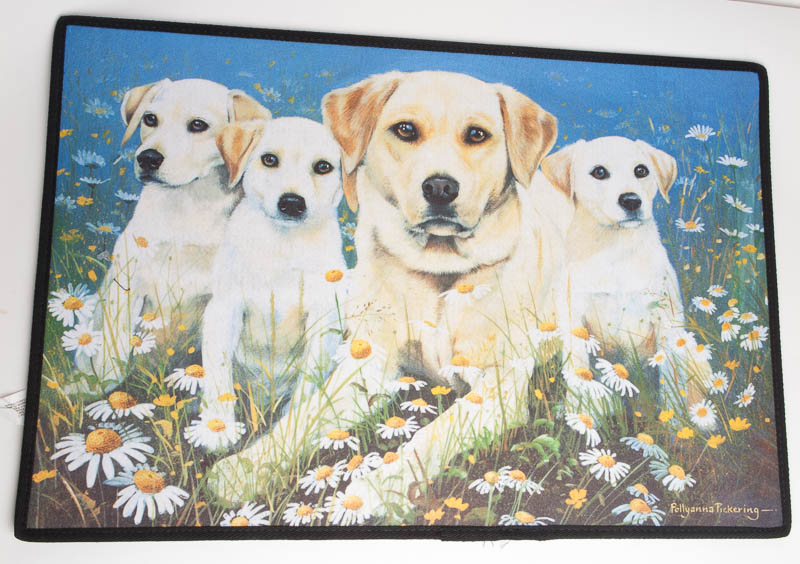 Deurmat Lichte labradors, zwarte rand