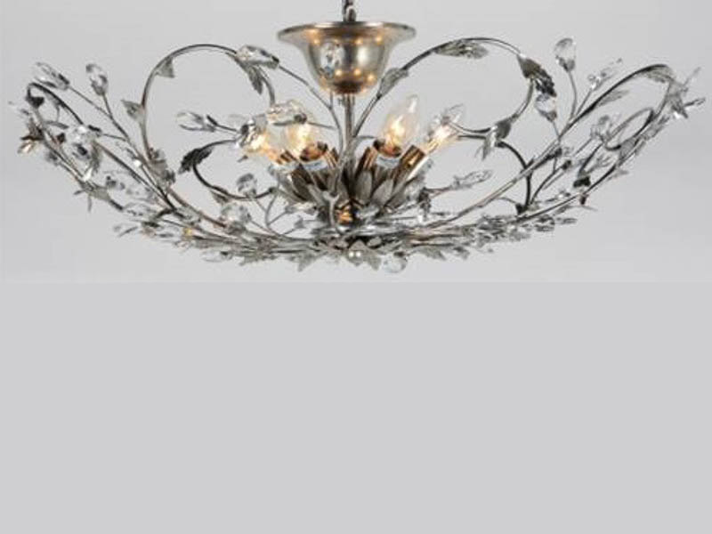 Elegance Plafonniere Bladzilver 6 Lichts huismerk kopen in de aanbieding