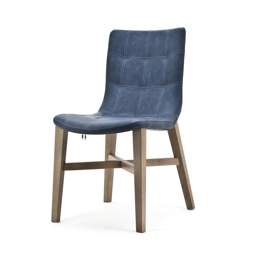 Eetstoel Neba - blauw vintage