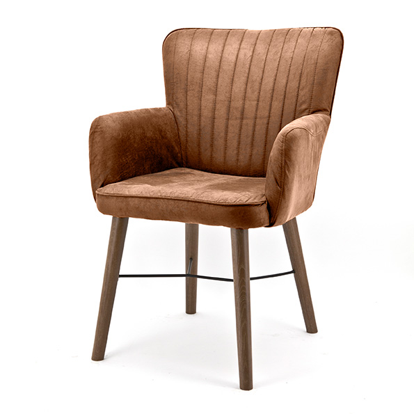 Stoel Chiba met arml. - cognac jackson